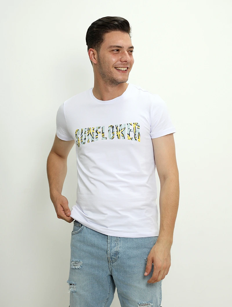 Tee Shirt Imprimé Sunflower